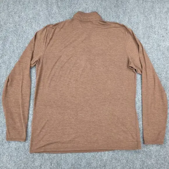 Vuori Pullover Men XL Brown Ease Performance 1/2 Half Zip 2.0 Long Sleeve Active - Picture 4 of 14